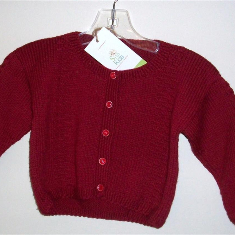 TODDLER SWEATER ORGANIC NEW Hand Made Merino Wool
